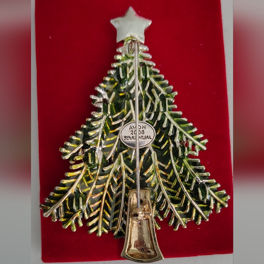 Colorful Christmas Tree Avon Brooch 2008 - Picture 6 of 7